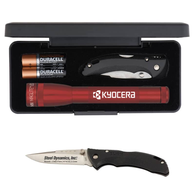"AA" LED Mini Maglite® With Buck® "Bantam Bbw" Knife - 2