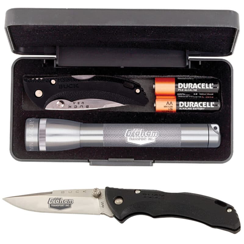 "AA" Mini Maglite® With Buck® "Bantam Bbw" Knife - 2