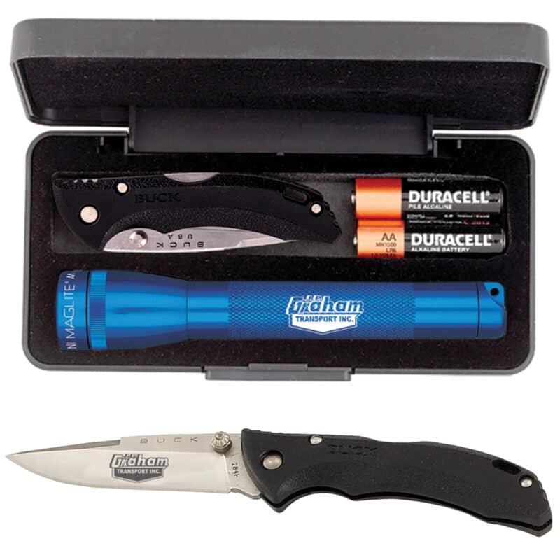 "AA" Mini Maglite® With Buck® "Bantam Bbw" Knife - 3