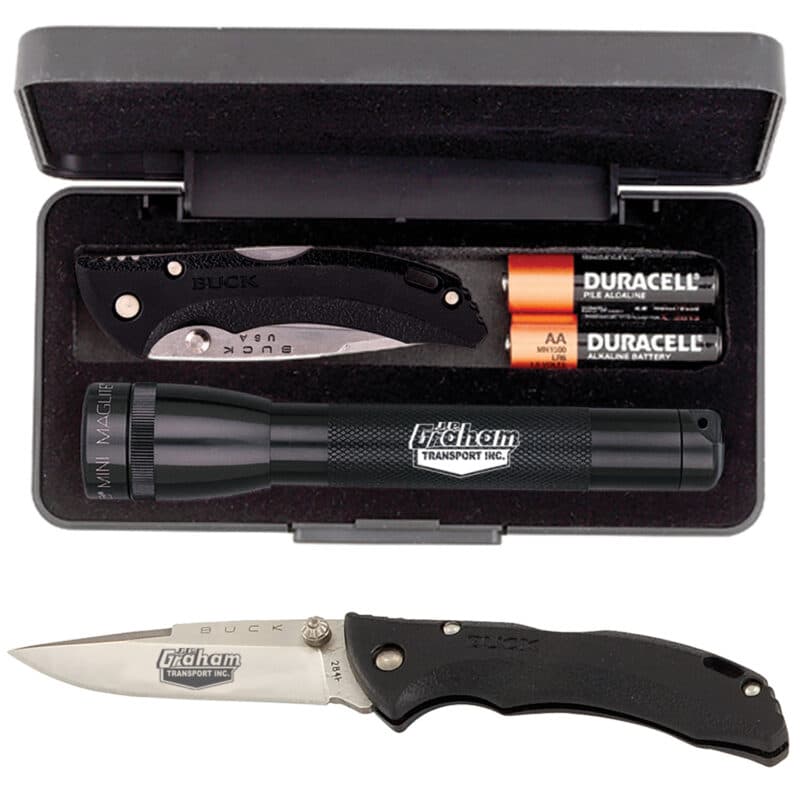 "AA" Mini Maglite® With Buck® "Bantam Bbw" Knife
