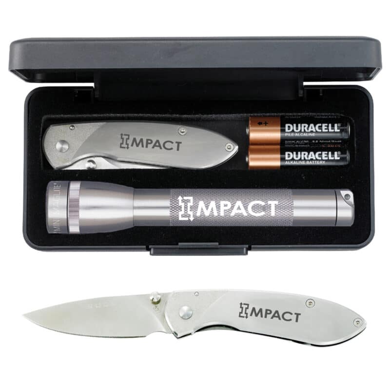 "AA" Mini Maglite® With Buck® "Nobleman" Knife - 1